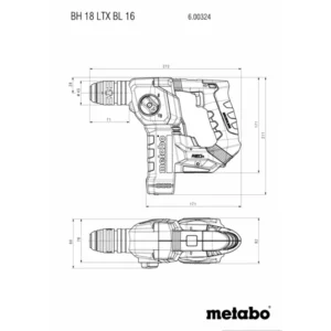 METABO BH 18 LTX BL 16 (600324840) BATERIJSKO KLADIVO