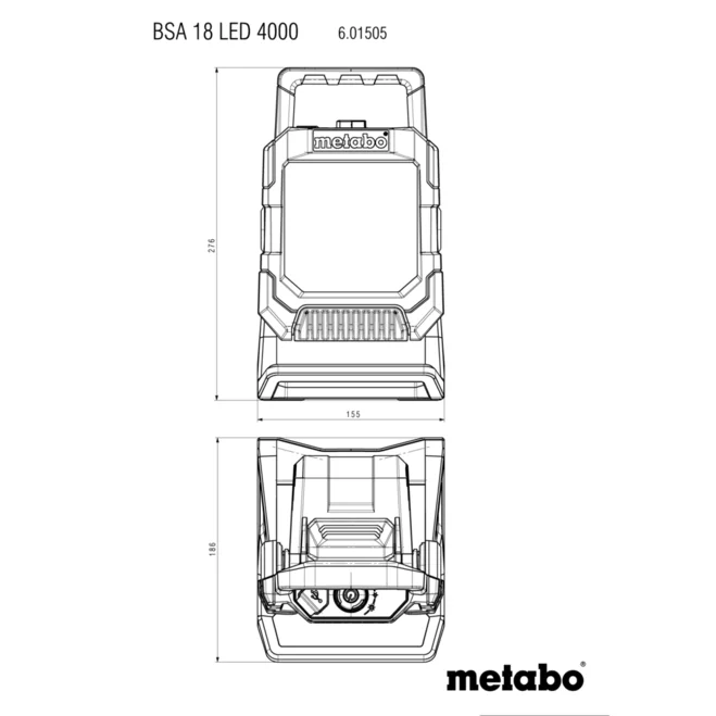 METABO BSA 18 LED 4000 (601505850) BATERIJSKA SVETILKA ZA GRADBIŠČA