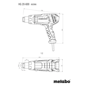 METABO HG 20-600 (602066500) TOPLOZRAČNI FENI