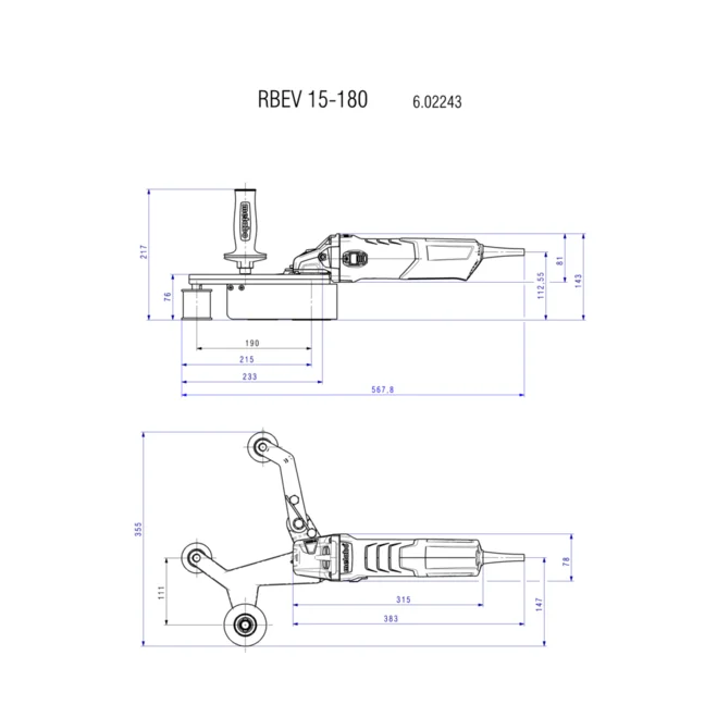 METABO RBE 15-180 SET (602243500) BRUSILNIK ZA CEVI