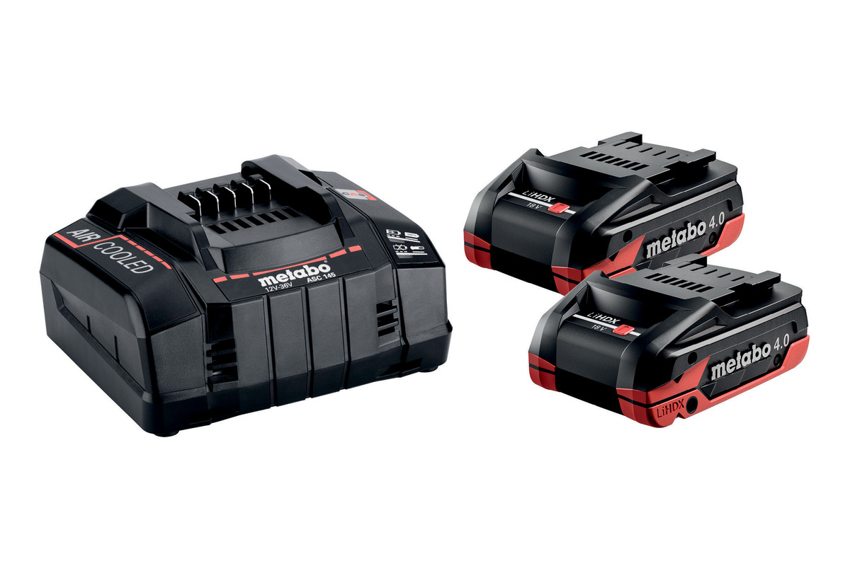 METABO Basic set 2 x LiHDX 4,0 Ah ASC 145 (685306000) METABO Basic set 2 x LiHDX 4,0 Ah ASC 145 (685306000)