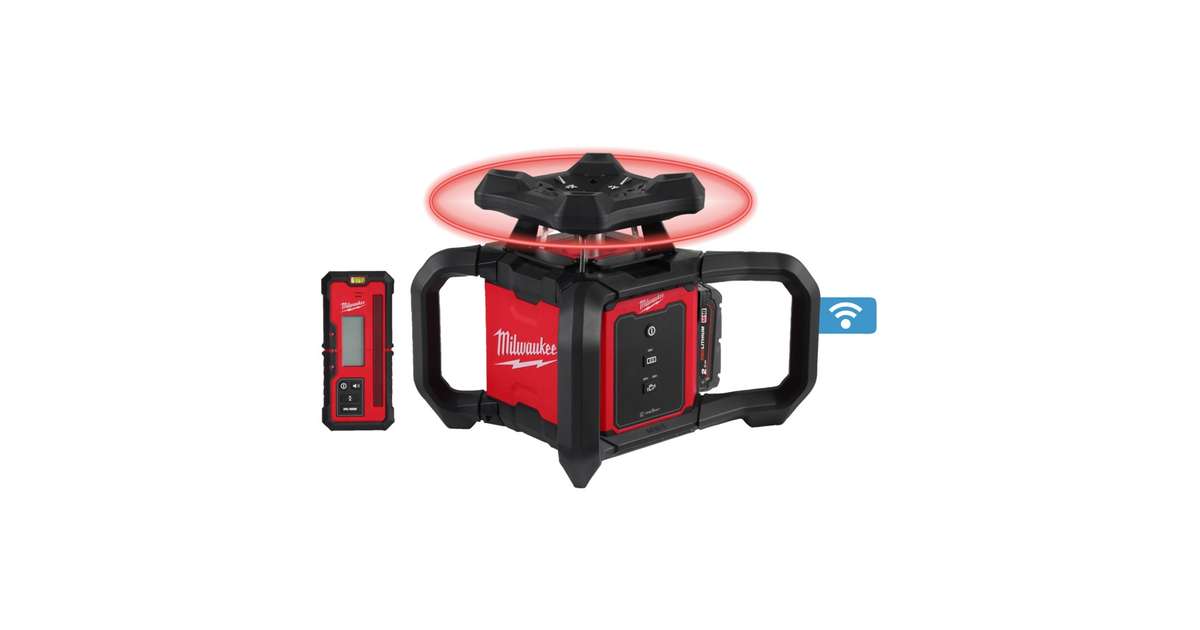 Milwaukee M18 RLOH600-201C + STOJALO TRP160 + PALICA GR500 Rotacijski laser rdeč žarek SET Milwaukee M18 RLOH600-201C + STOJALO TRP160 + PALICA GR500 Rotacijski laser rdeč žarek SET