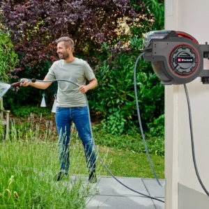 Einhell GP-HR 18/30 Li Solo akumulatorski stenski navijalnik za vrtno cev 30 m v kompletu