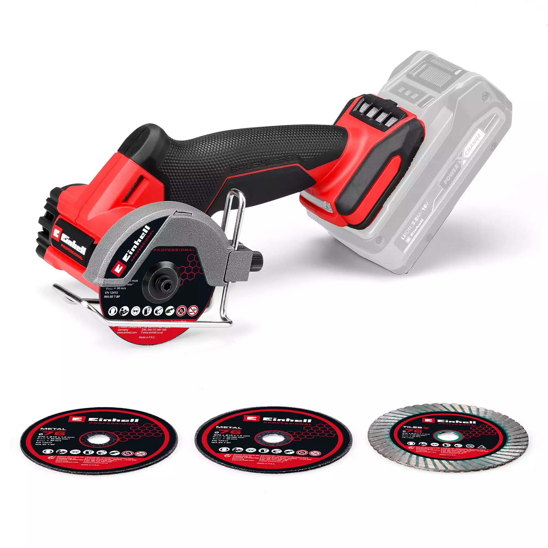 Einhell TP-CO 18/76 Li BL-Solo akumulatorski kotni brusilnik 76 mm