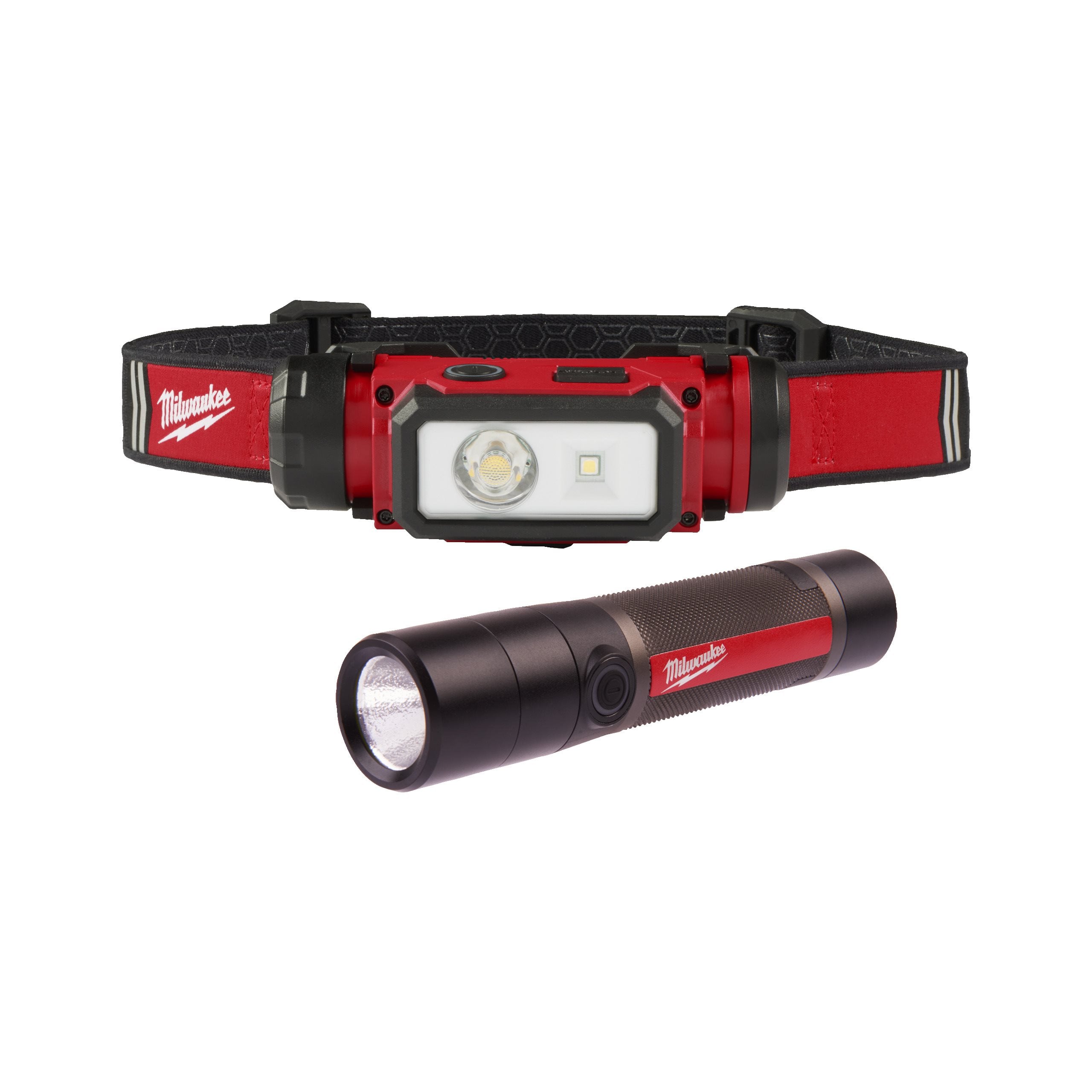 Milwaukee L4 FMHL2LED-302 set naglavne svetilke z akumulatorji USB