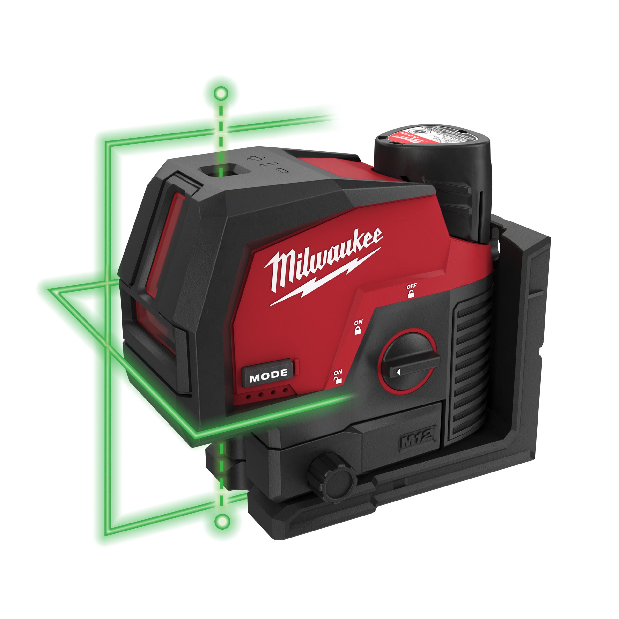 Milwaukee M12 CLLP-0C zeleni križni laser s točkami za navpičnico