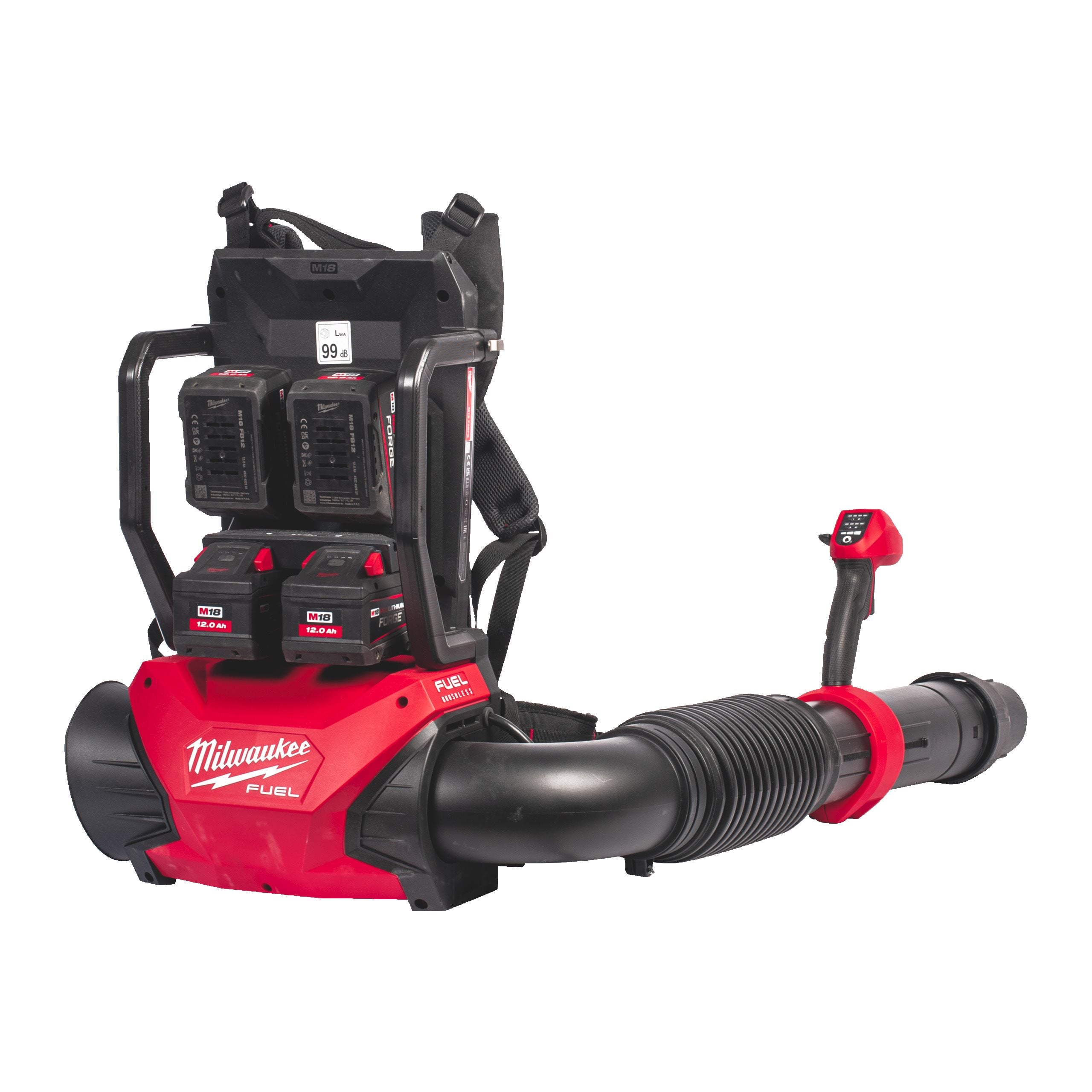 Milwaukee M18 F2BPB-124 nahrbtni pihalnik na dva akumulatorja