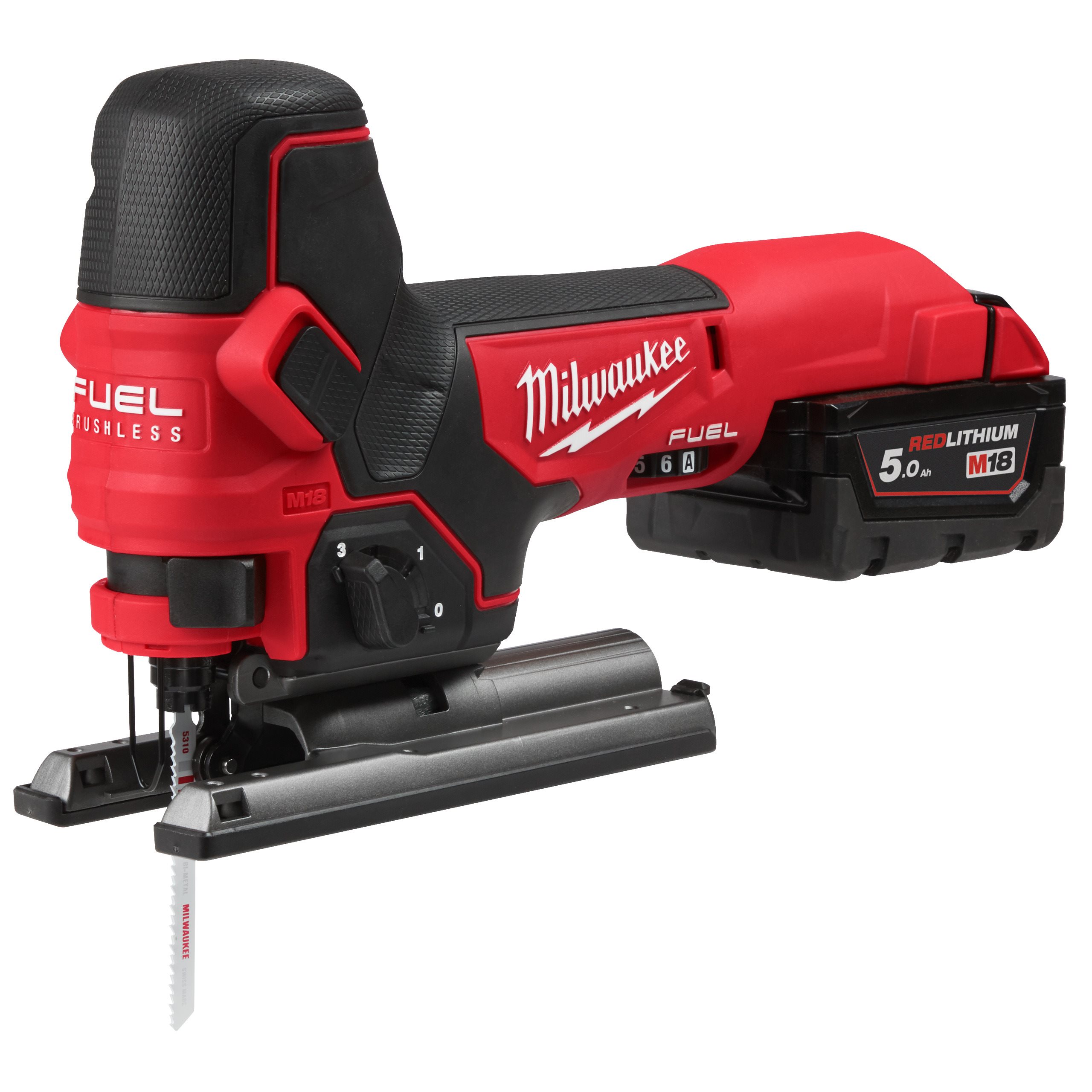 Milwaukee M18 FBJS-0 vbodna žaga z oprijemom na ohišju