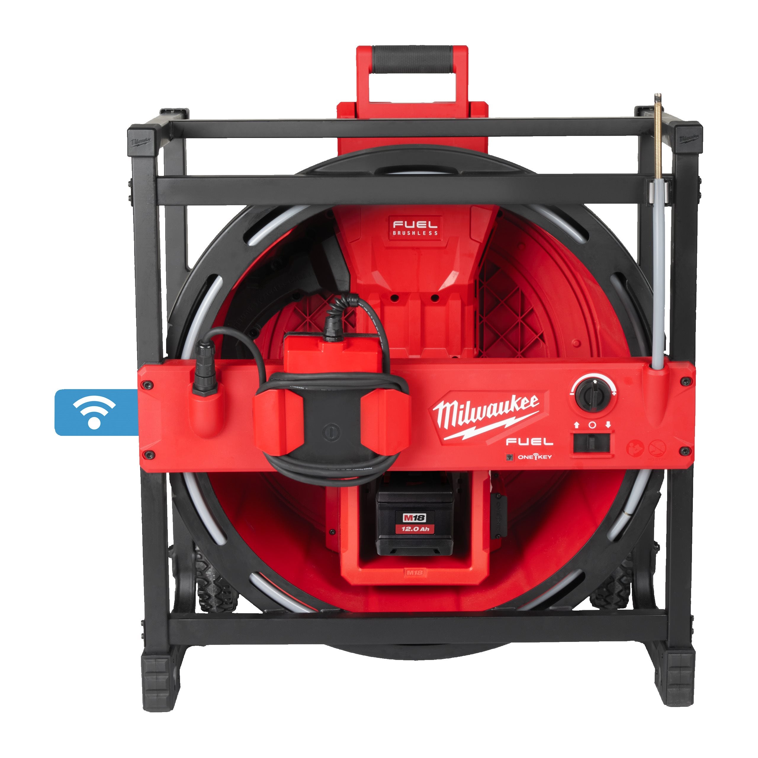 Milwaukee M18 HSFSM-122 sekcijski čistilec odtočnih cevi z vrtljivo glavo