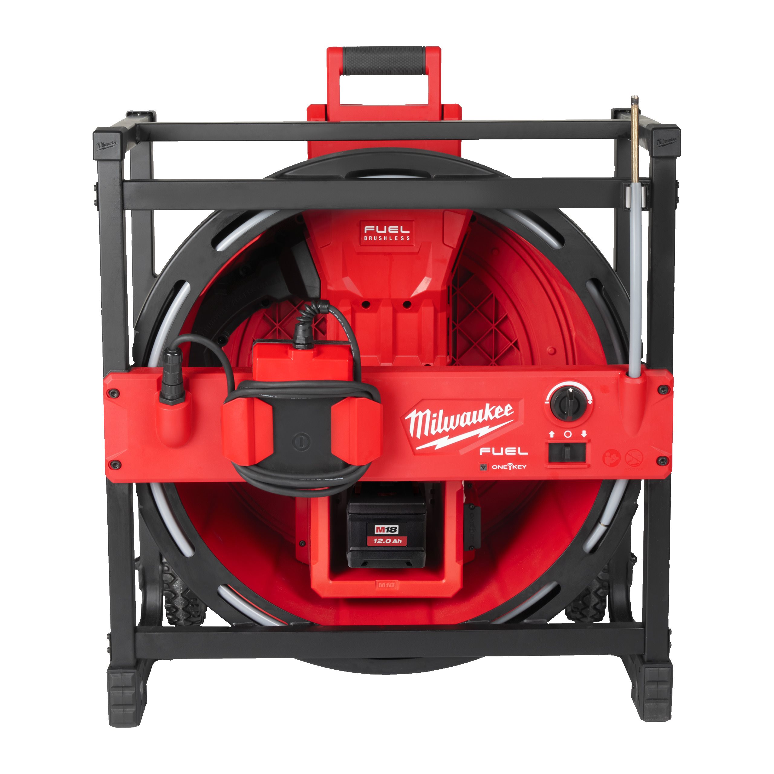 Milwaukee M18 HSFSM-122 sekcijski čistilec odtočnih cevi z vrtljivo glavo