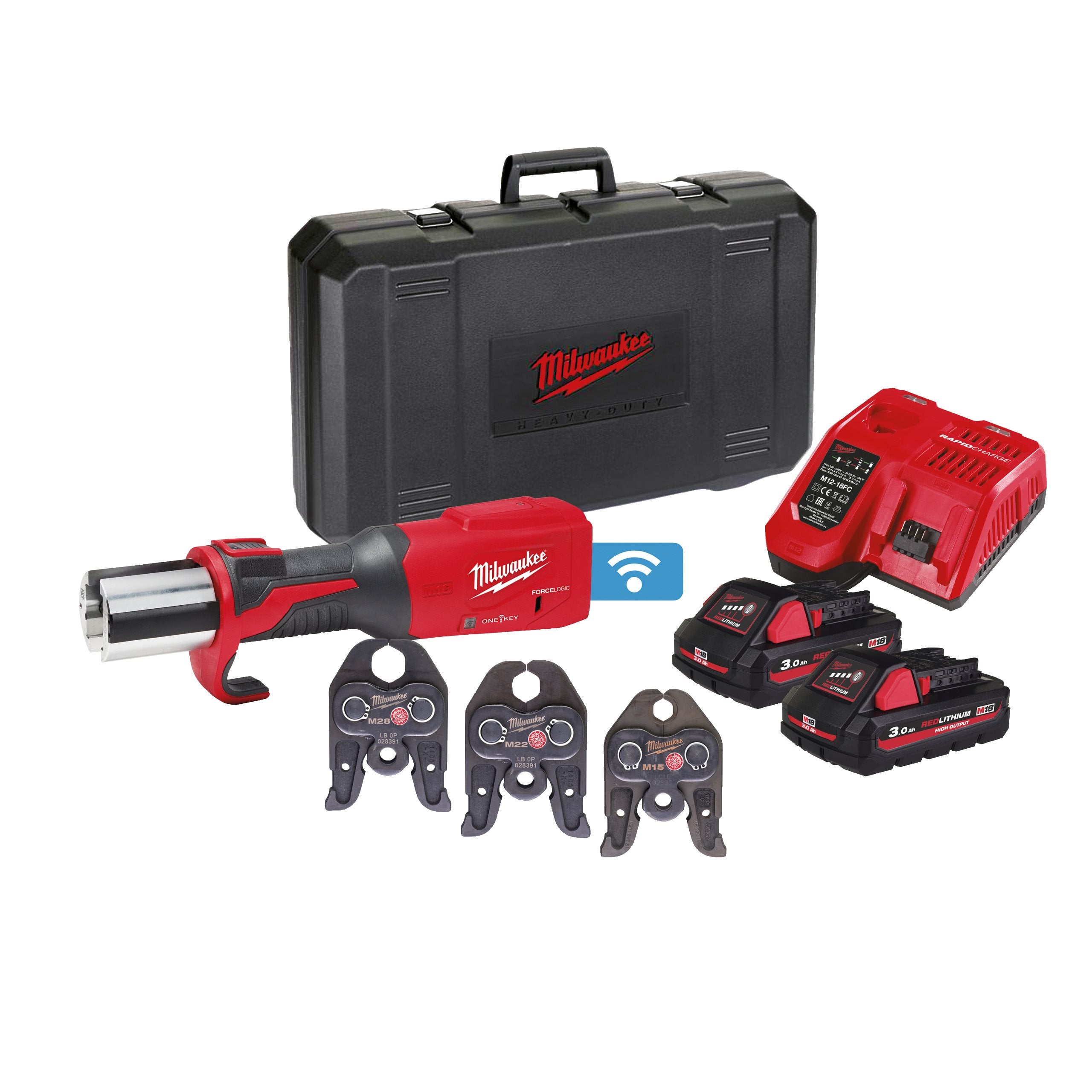 Milwaukee M18 ONEBLHPT-302C M-SET FORCE LOGIC brezkrtačno orodje za stiskanje