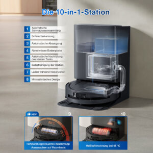 ECOVACS Deebot T80 Omni črn Robotski sesalnik