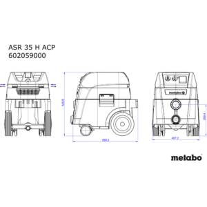 METABO ASR 35 H ACP (602059000) VEČNAMENSKI INDUSTRIJSKI SESALNIK