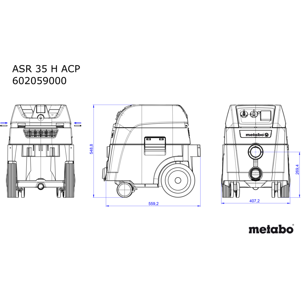 METABO ASR 35 H ACP (602059000) VEČNAMENSKI INDUSTRIJSKI SESALNIK