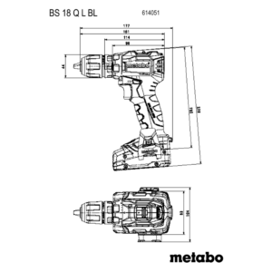 METABO BS 18 L (614051500) Baterijski vrtalnik/ vijačnik