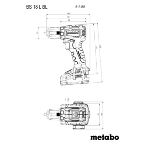 METABO BS 18 L BL (613155500) Baterijski vrtalnik/ vijačnik
