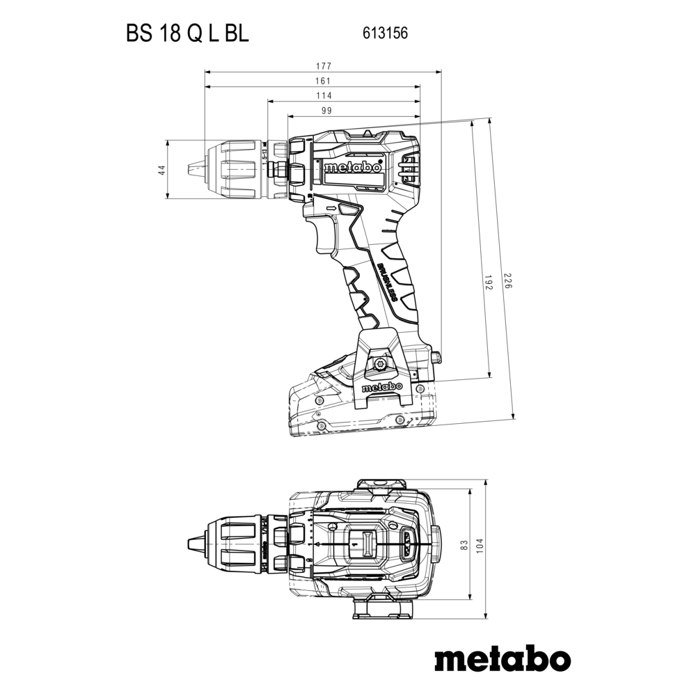 METABO BS 18 L BL Q (613156840) Baterijski vrtalnik/ vijačnik