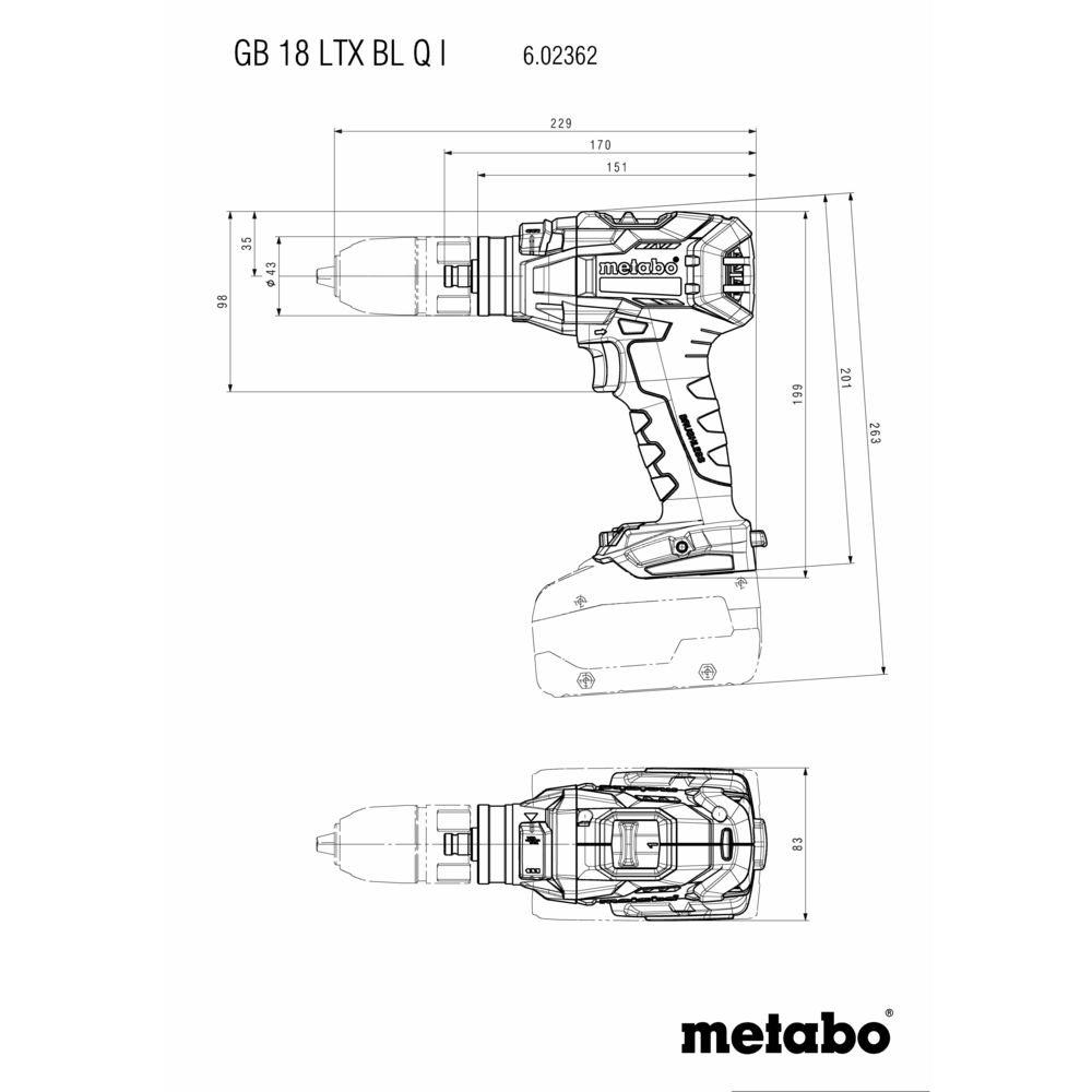 METABO GB 18 LTX BL Q I (602362850) BATERIJSKI UREZOVALNIK NAVOJEV