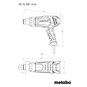 METABO HG 16-500 (601067000) TOPLOZRAČNI FEN
