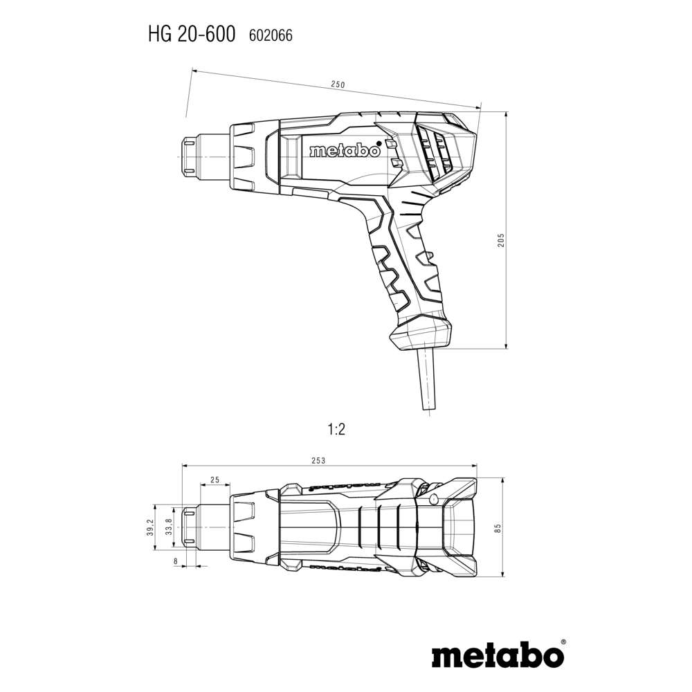METABO HG 20-600 (602066000) TOPLOZRAČNI FEN