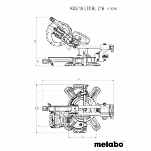 METABO KGS 18 LTX BL 216 (614216850) Baterijska zajeralna žaga