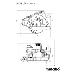 METABO MKS 18 LTX 58 FS Set (691114000) Baterijska krožna žaga za kovine