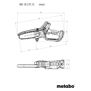 METABO MS 18 LTX 15 (600856850) Baterijska žaga za les