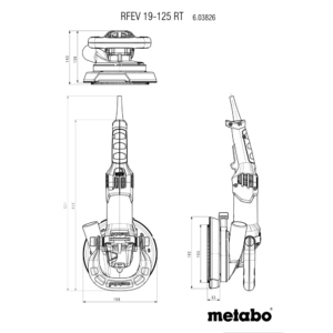 METABO RFEV 19-125 RT (603826710) REZKALNIK ZA OMETE