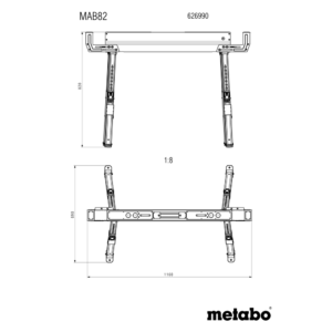 METABO Set delovnega stojala MAB 82 (626990000)
