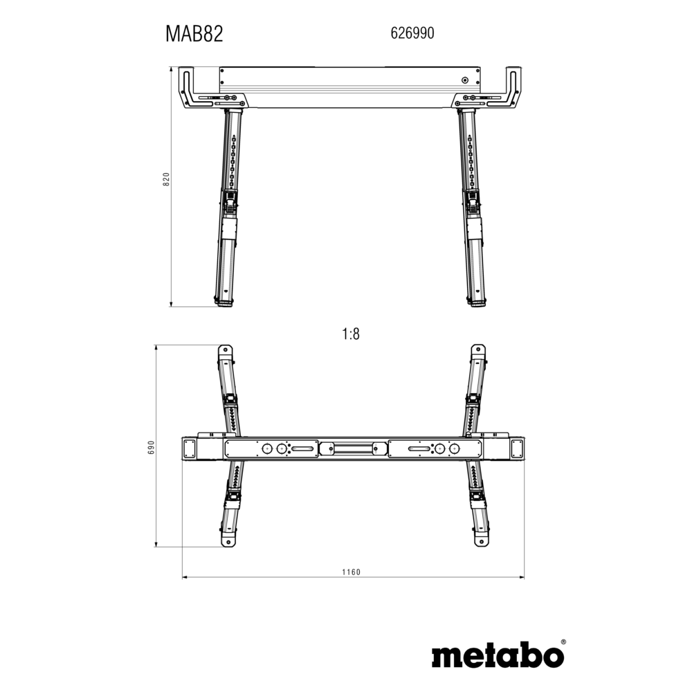 METABO Set delovnega stojala MAB 82 (626990000)
