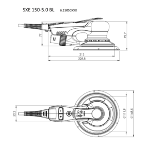 METABO SXE 150-5.0 BL (615050000) ORBITALNI BRUSILNIK
