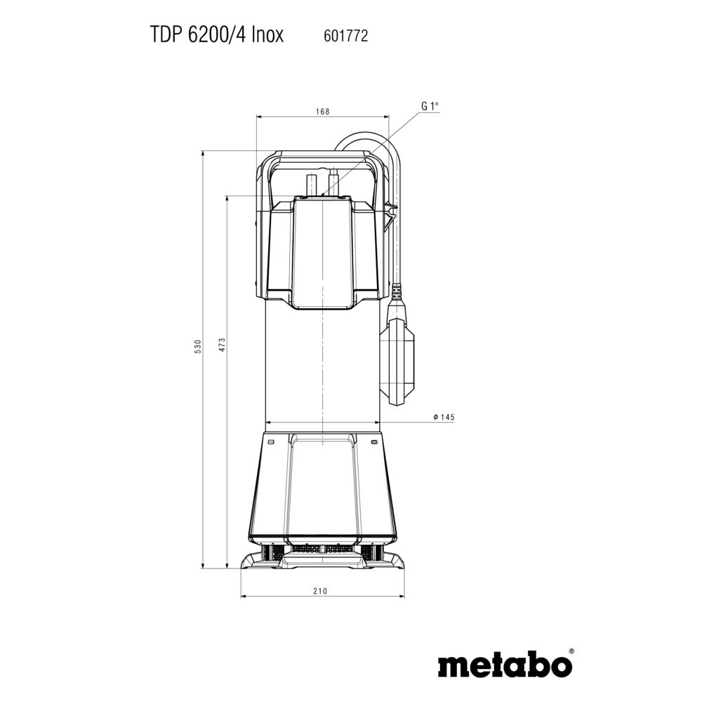 METABO TDP 6200/4 Inox (601772000) Potopna potisna črpalka