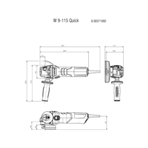 METABO W 9-115 QUICK (600371000) KOTNI BRUSILNIK