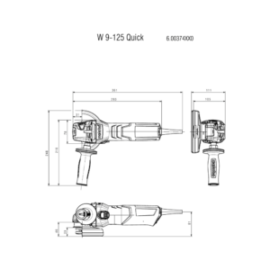 METABO W 9-125 QUICK (600374000) KOTNI BRUSILNIK