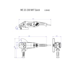METABO WE 22-230 MVT (606464000) KOTNI BRUSILNIK