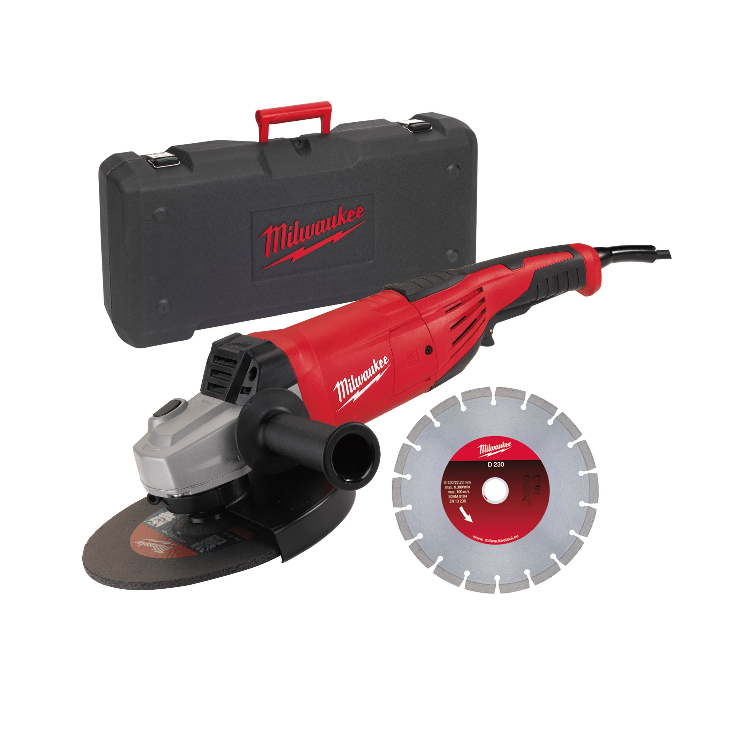 Milwaukee AG 22-230 E SET Kotni brusilnik in diamantna rezalka