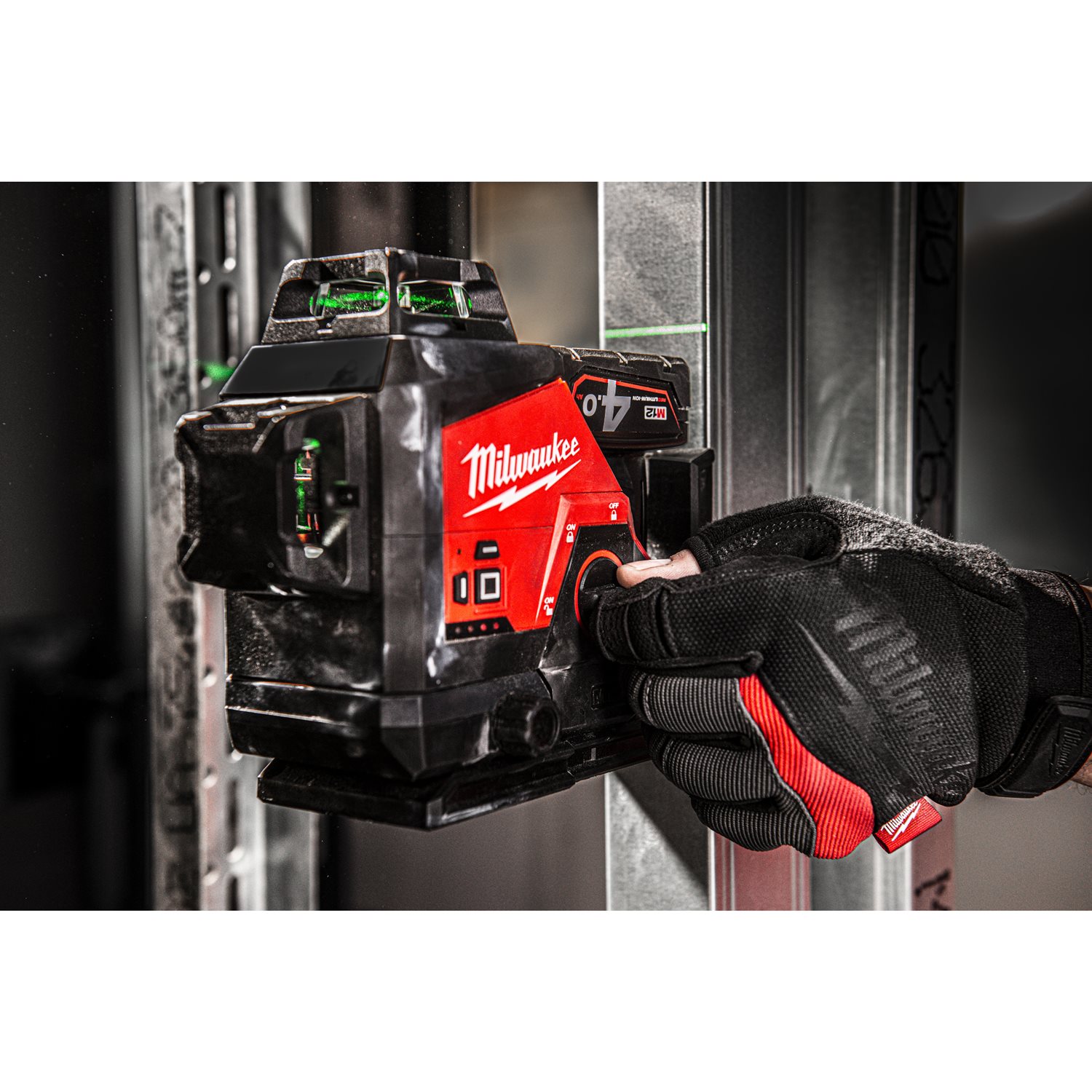 Milwaukee M12 3PL-401C zeleni nivelirni 360 stopinjski laser