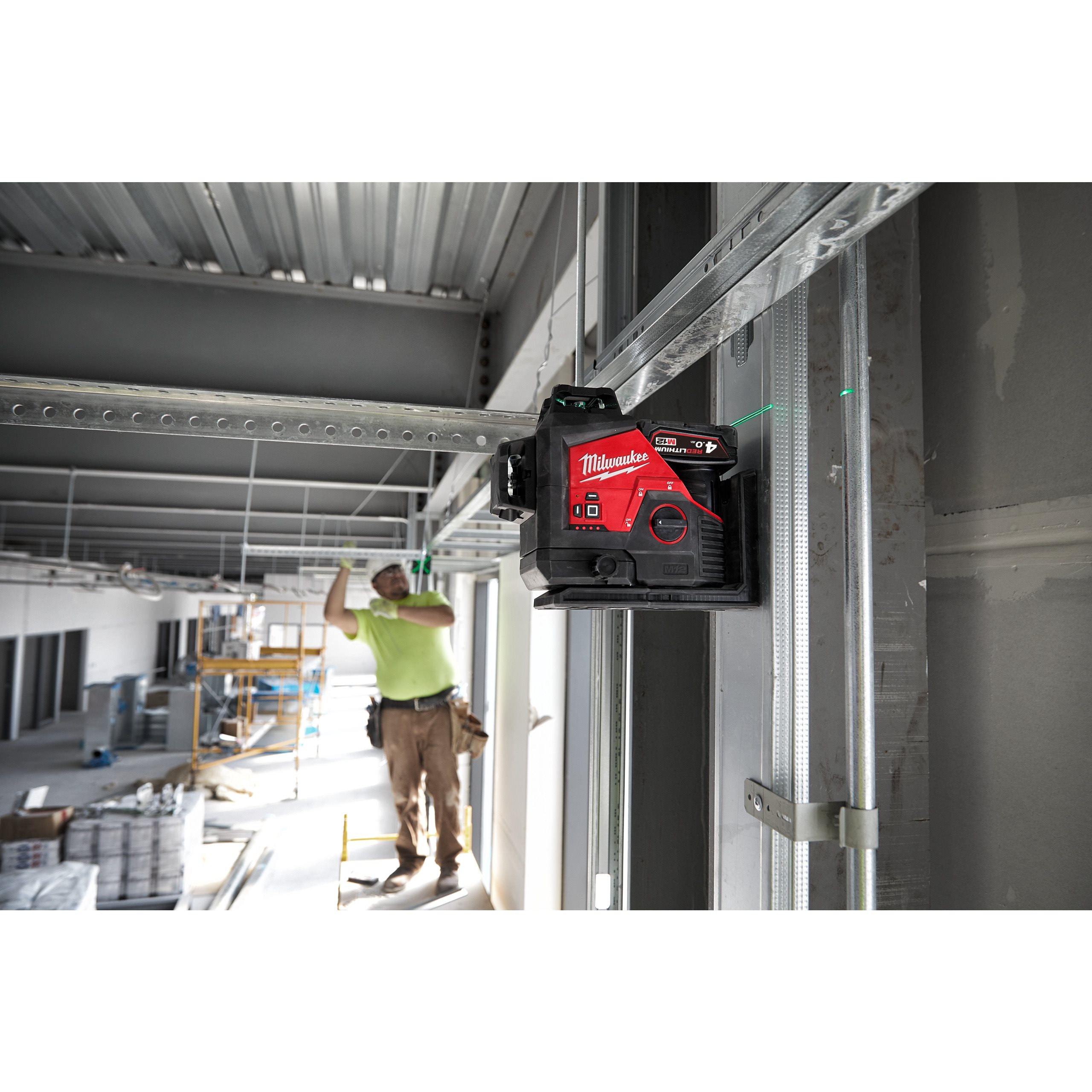 Milwaukee M12 3PL-401C zeleni nivelirni 360 stopinjski laser