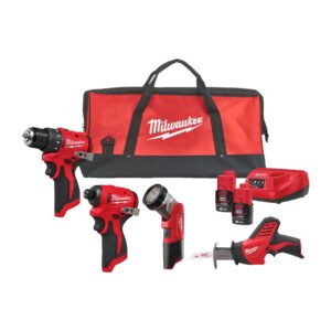 Milwaukee M12 BLPP4A-202B set brezkrtačnih orodij Milwaukee M12 BLPP4A-202B set brezkrtačnih orodij