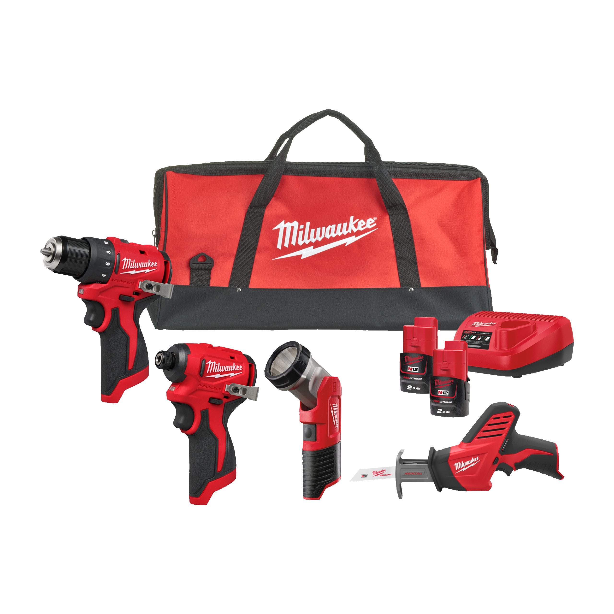 Milwaukee M12 BLPP4A-202B set brezkrtačnih orodij
