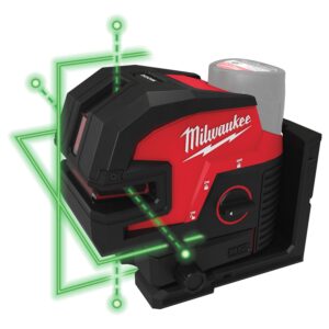 Milwaukee M12 CLL4P-0C 4točkovni križni zeleni laser