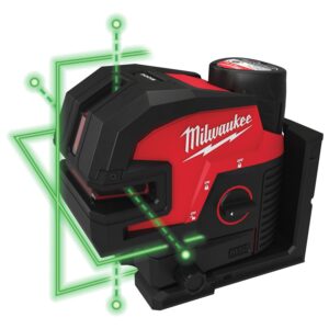 Milwaukee M12 CLL4P-301C 4točkovni križni zeleni laser