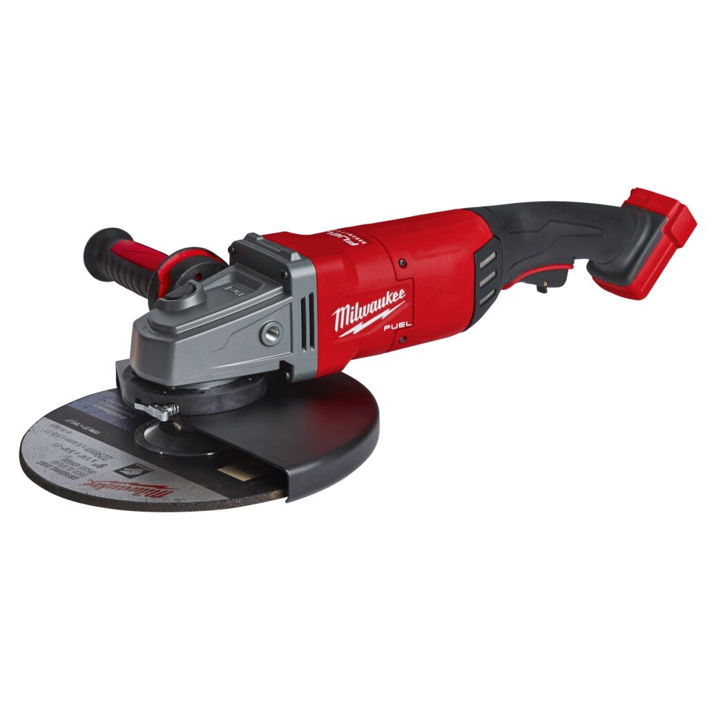 Akumulatorski kotni brusilnik Milwaukee s ploščo 230 mm
