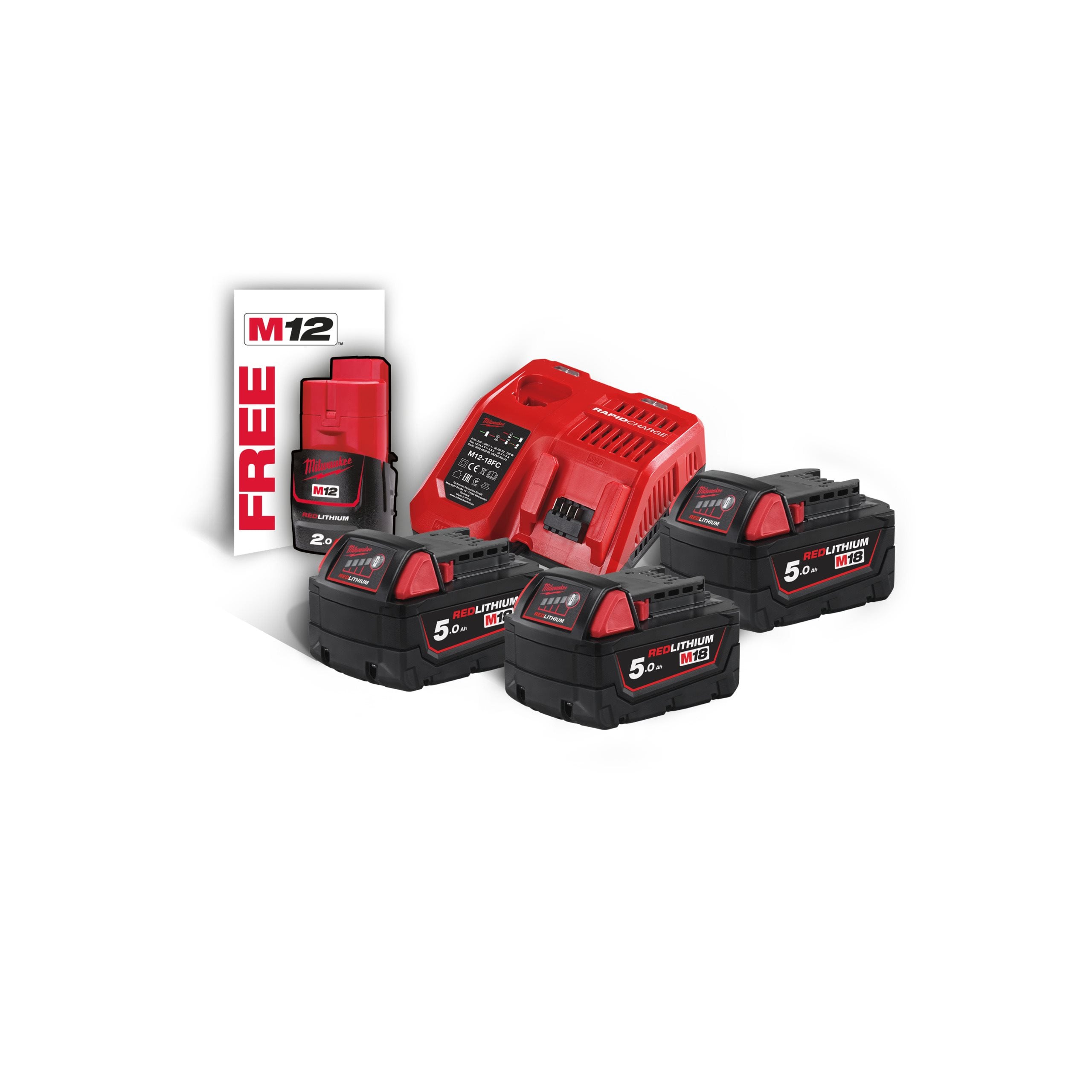 Milwaukee M18 NRG-503 Set baterij