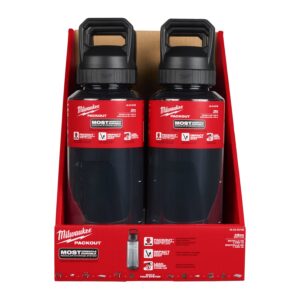 Milwaukee PACKOUT Steklenica 740ml Chug lid črna